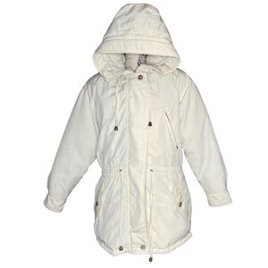 Eddie Bauer parka coat vintage white goose down cold weather expedition jacket